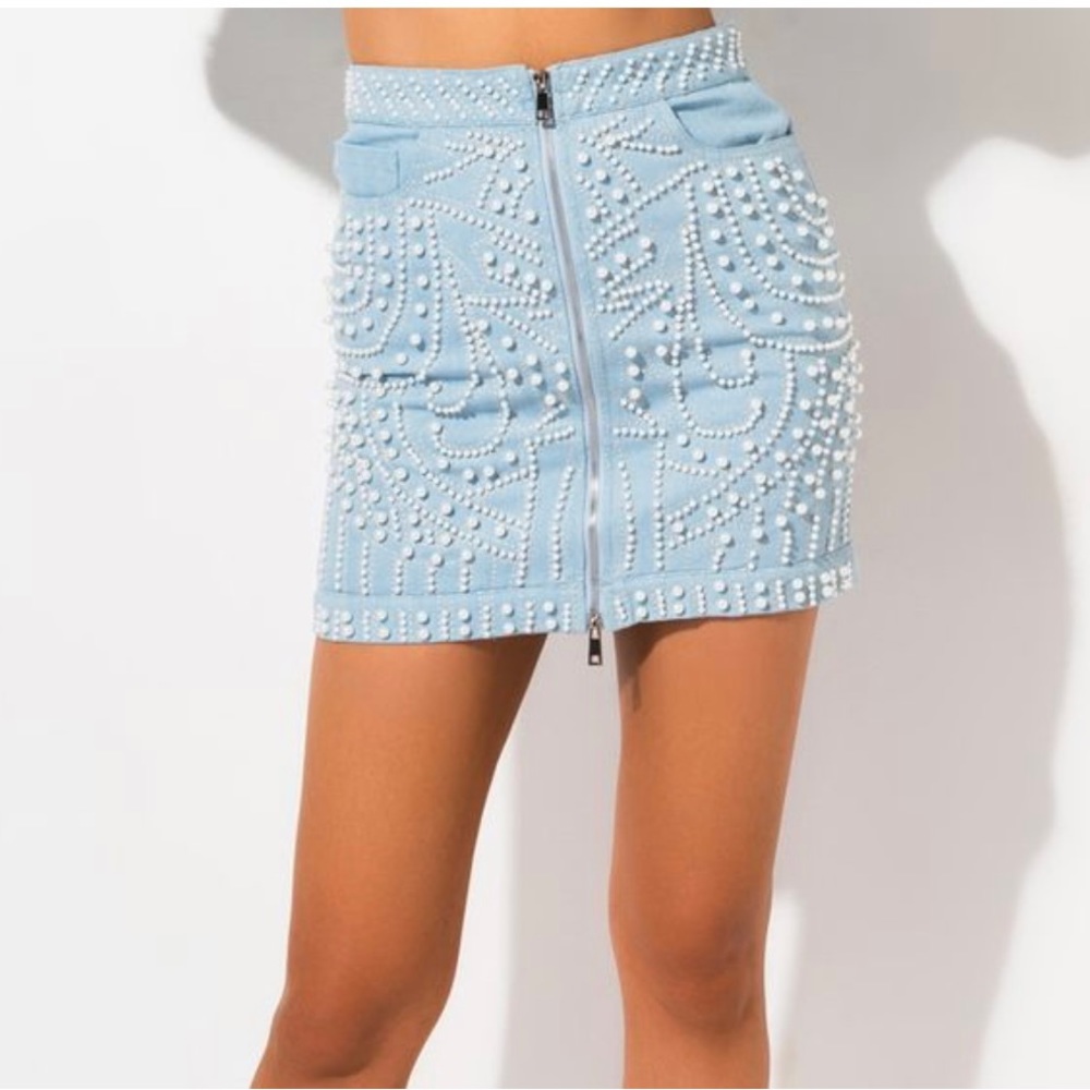 Denim & Pearl Akira Skirt Large